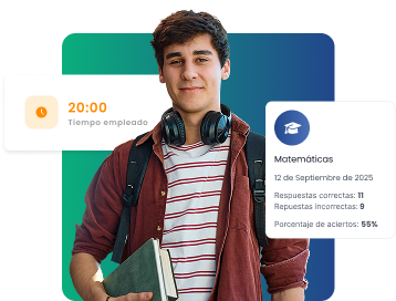 Estudiante usando la app de RedSaber