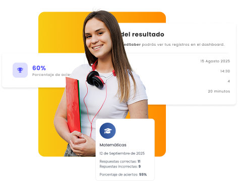 Estudiante usando la app de RedSaber