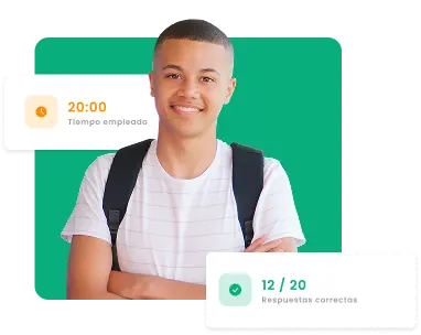 Estudiante con resultados de su prueba en RedSaber